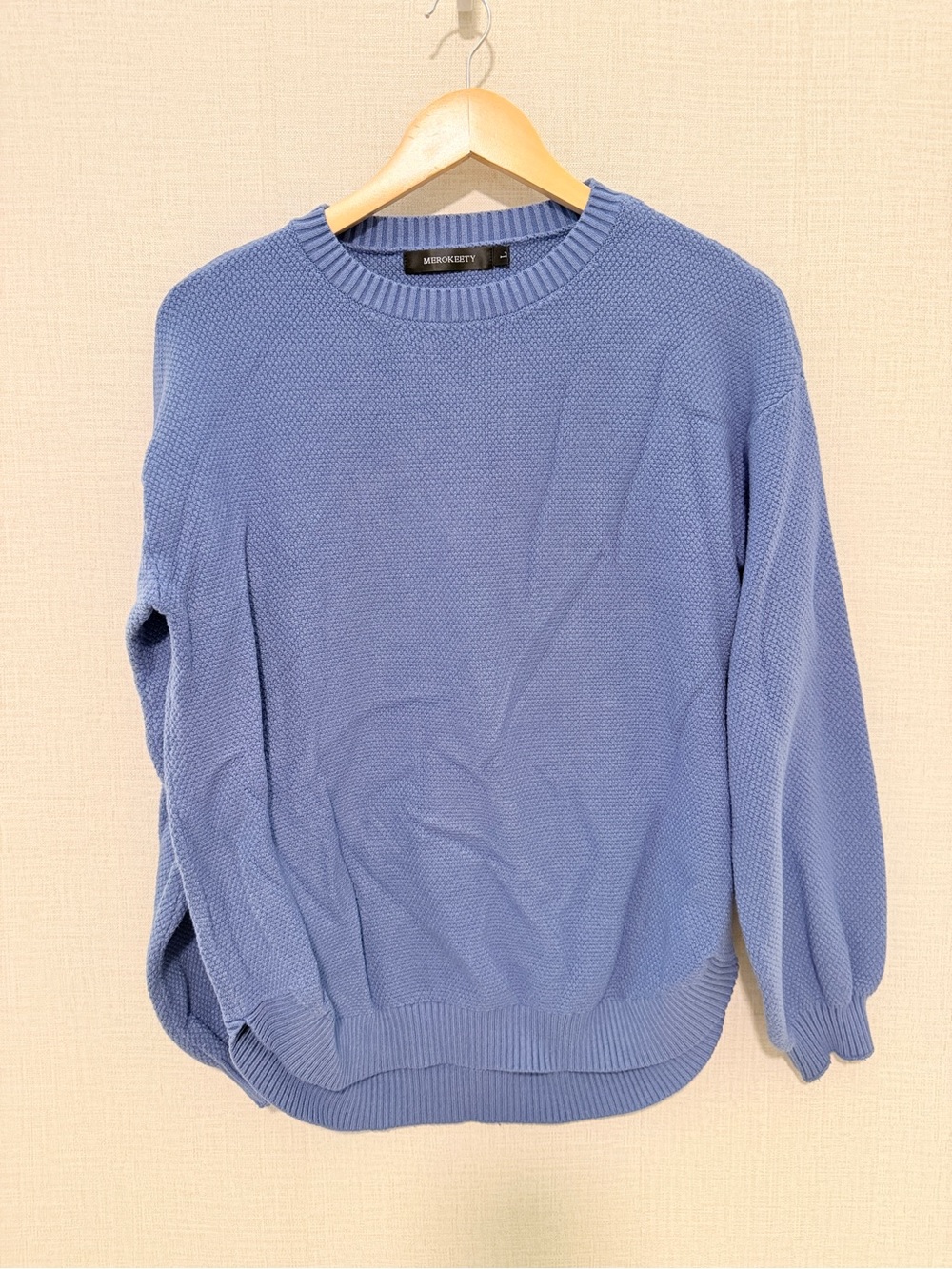 MAKERSINTY Periwinkle Crew Neck Sweater - Women's